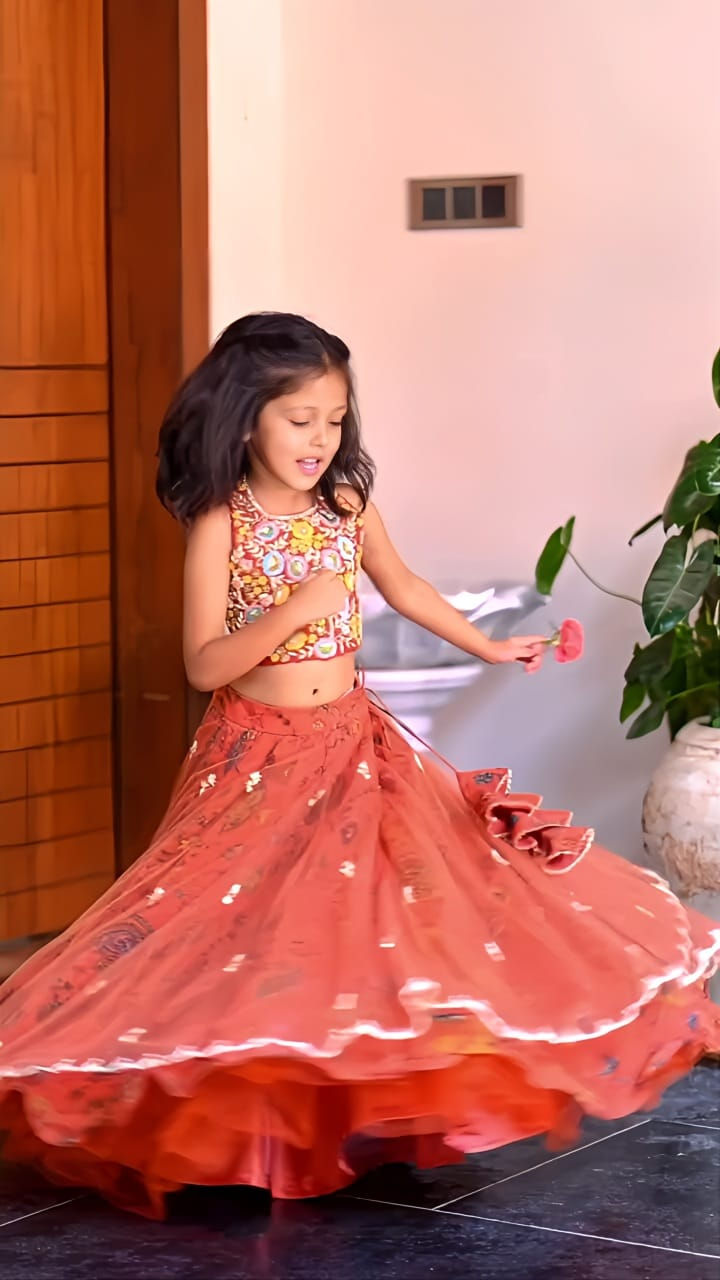 Thumbnail: Heavy Faux Georgette Lehenga Choli
