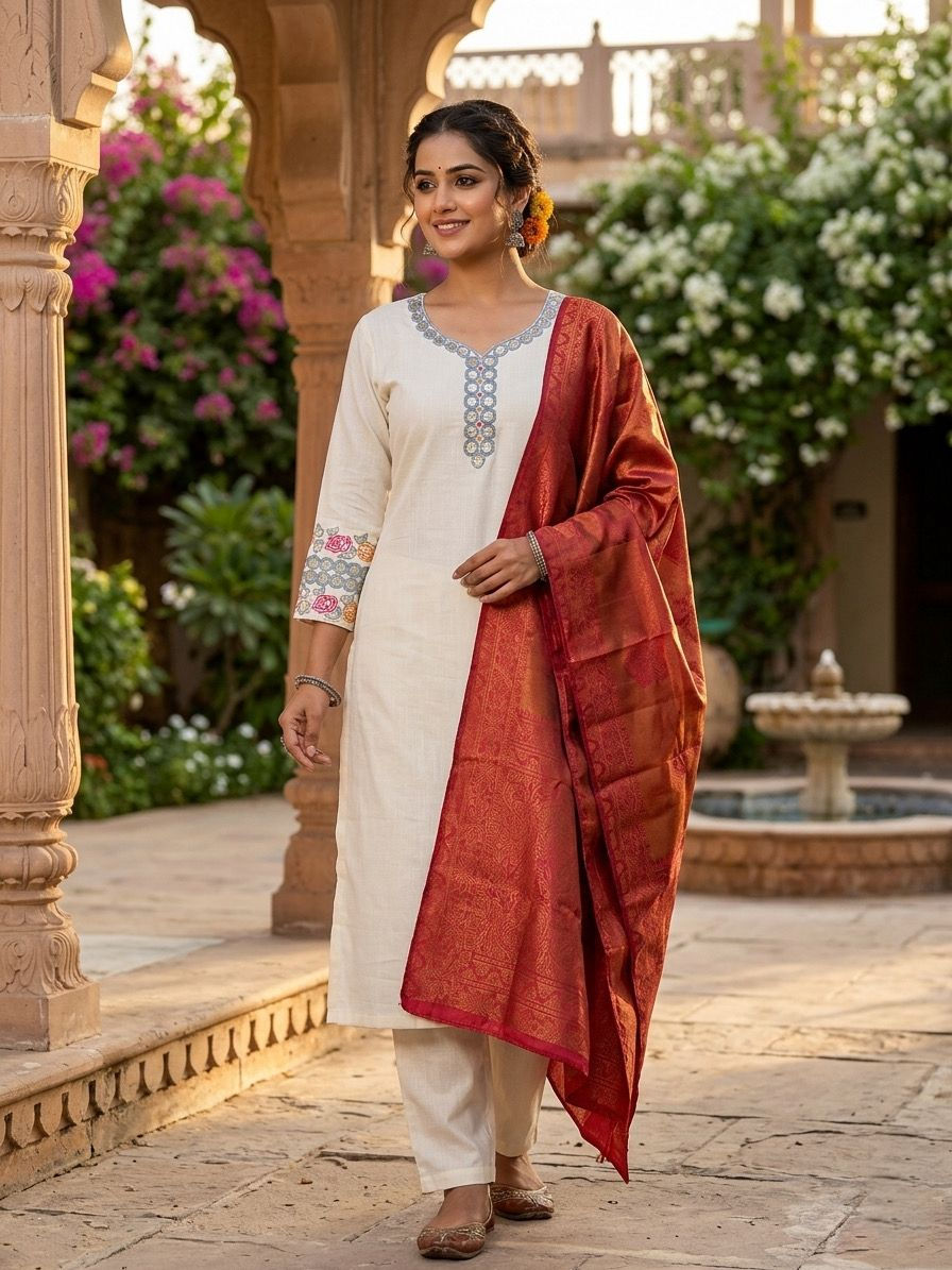 Thumbnail: Classic three-piece ethnic suit set