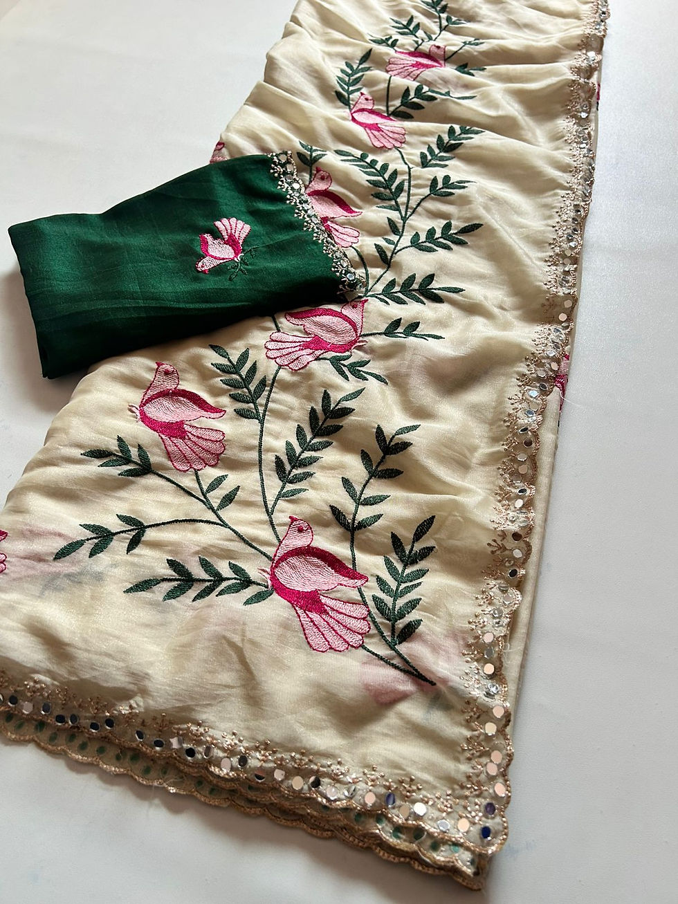 Thumbnail: Soft Rangoli silk saree with embroidery work 