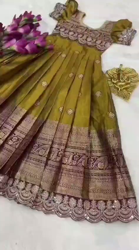Thumbnail: Kids pure simar silk gown