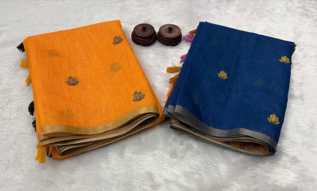 Soft Linen Cotton Saree