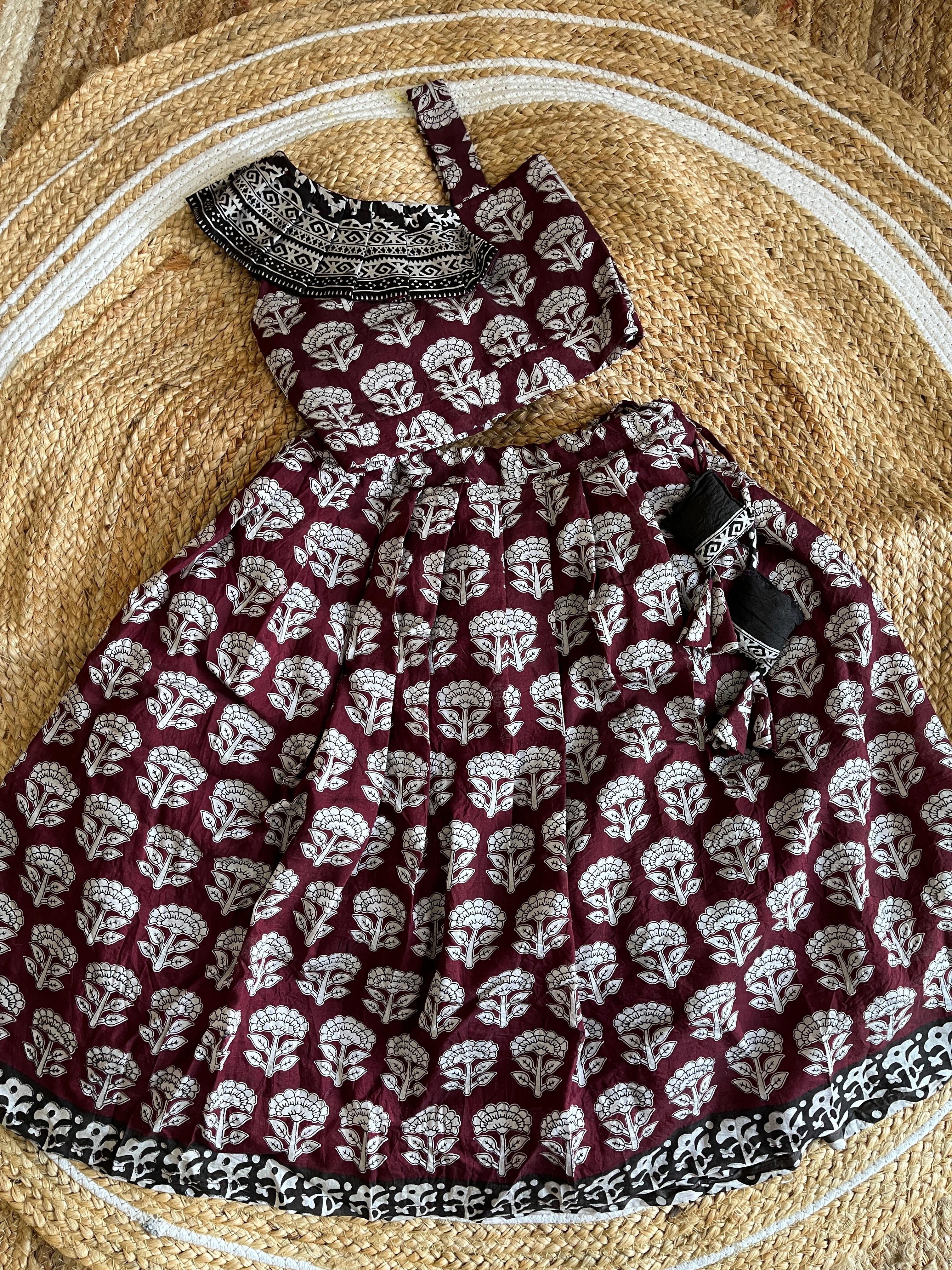 Kids pure mulmul lehenga choli 