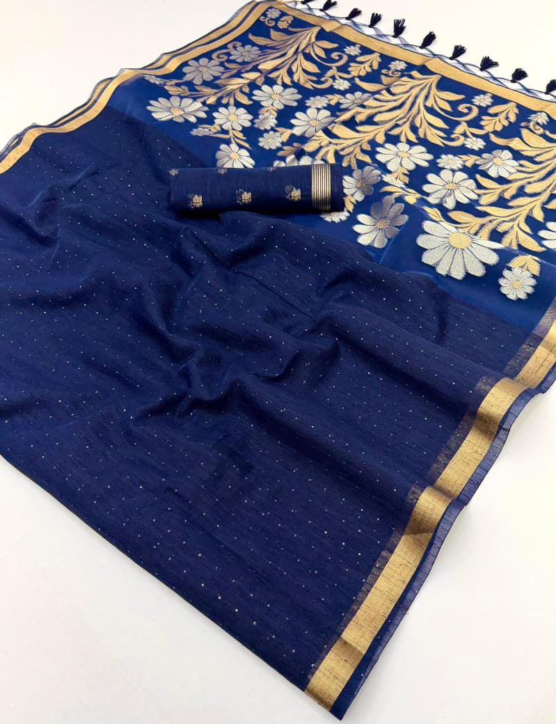 Thumbnail: Pure Munga silk handloom weaving silk saree