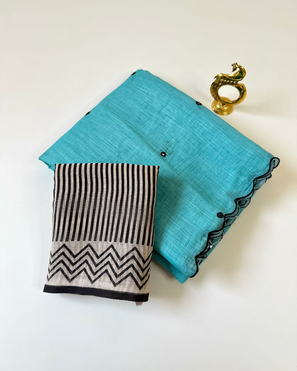 Thumbnail: Soft heavy linen cotton saree