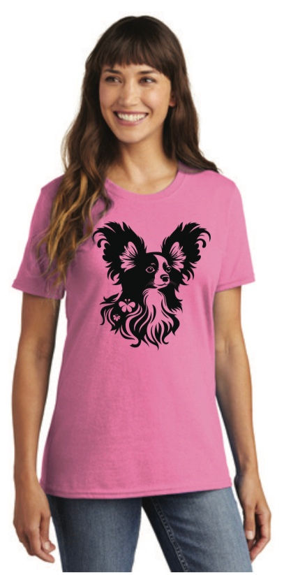 Papillon Head LPC54 Port & Company® Ladies Core Cotton Tee