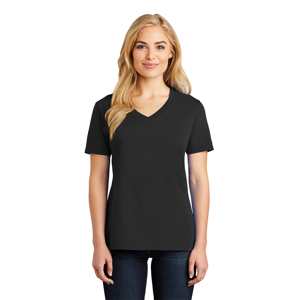 Pap Nat Agil 2026 LPC54V Port & Company® Ladies Core Cotton V-Neck Tee