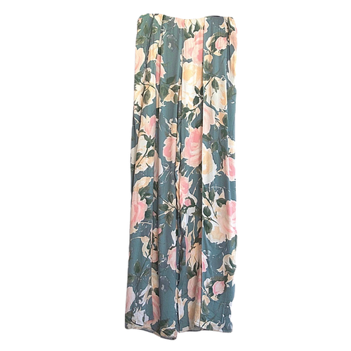 Trousers with Wide Leg in Cactus