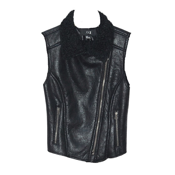 XXI- Forever 21 Black Moto Vest