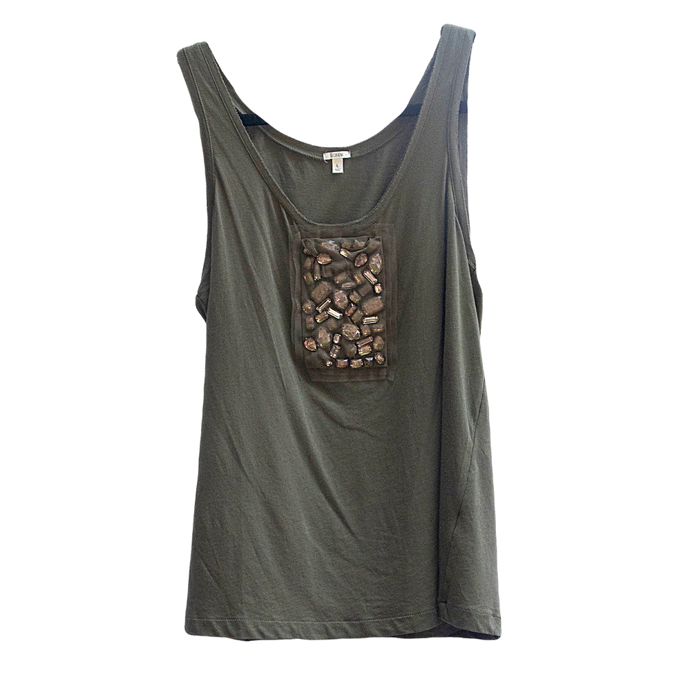 J. Crew Olive Top Front View