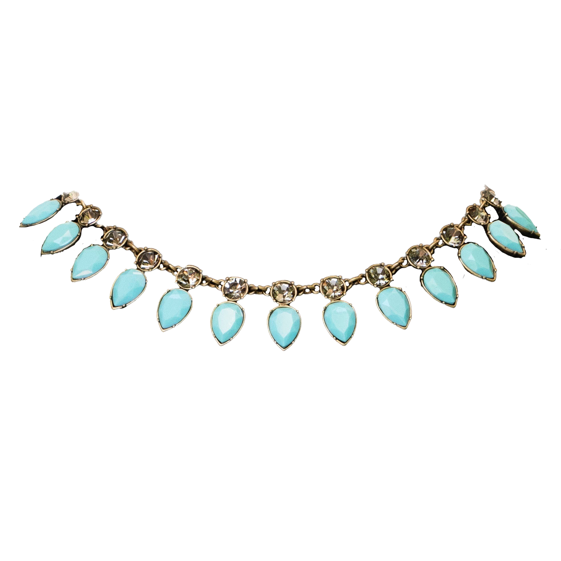 J. Crew Teal Necklace Front View