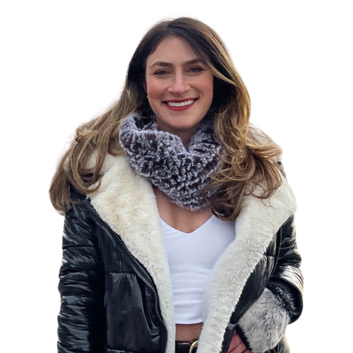 Adrienne Landau Faux Fur Infinity Scarf in Snow | JBIER Boutique