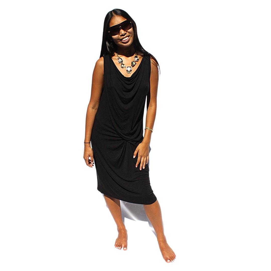 Michael Kors Cowl Neck Knee-Length Dress