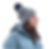 Thumbnail: Adrienne Landau Leopard Beanie with Faux Fur Pom in Gray Side View