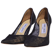 Jimmy Choo Lace Heels Front View