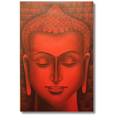 Handmade Lord Buddha Canvas Painting Shop Online From Best Art Gallery