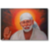 Artistic Modern Art Sai Baba Painting