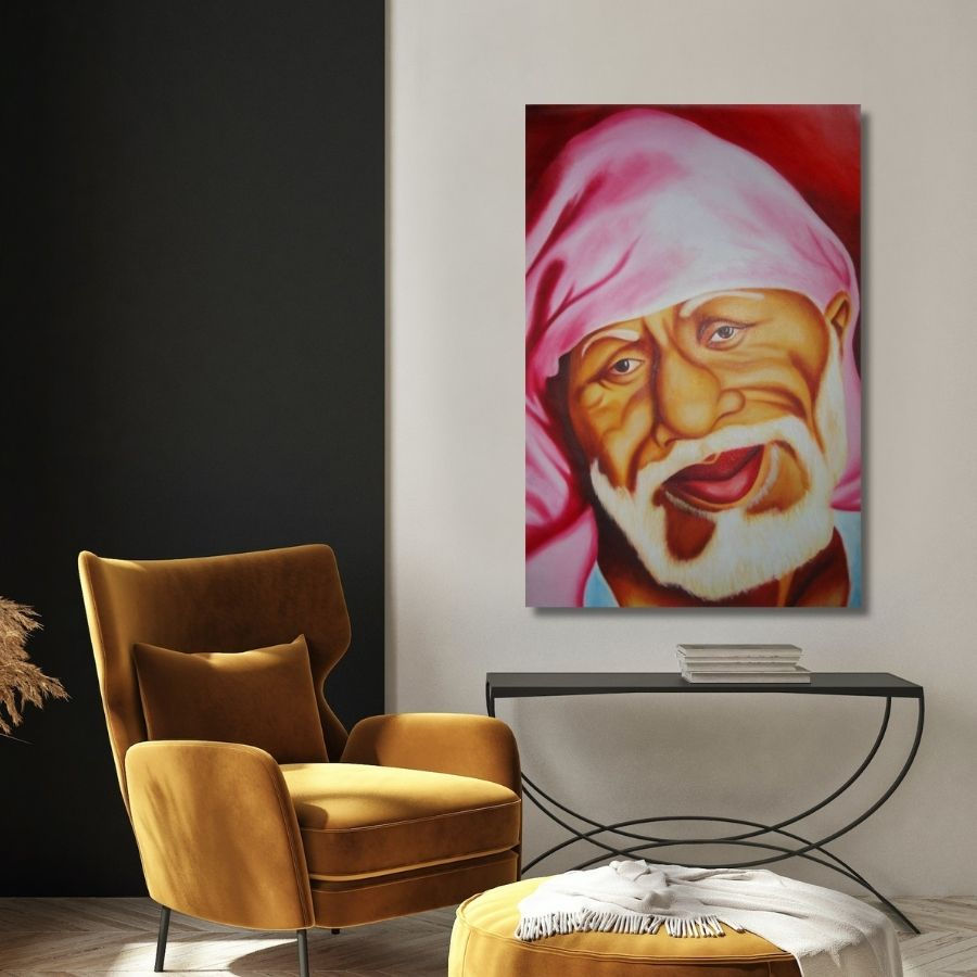 Shirdi Sai Baba Painting on Canvas
