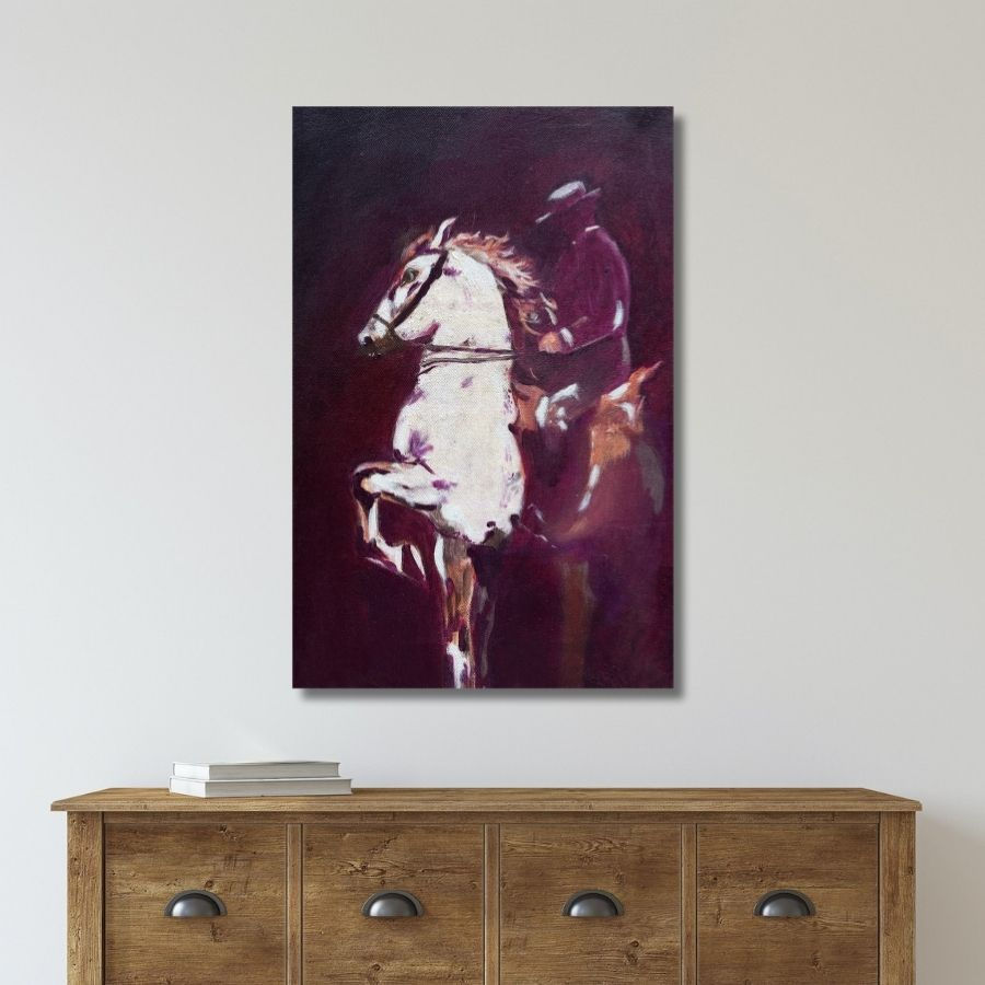 Thumbnail: shop Horse Riding Painting On Canvas in Mulund