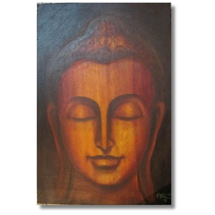 canvas painting of buddha