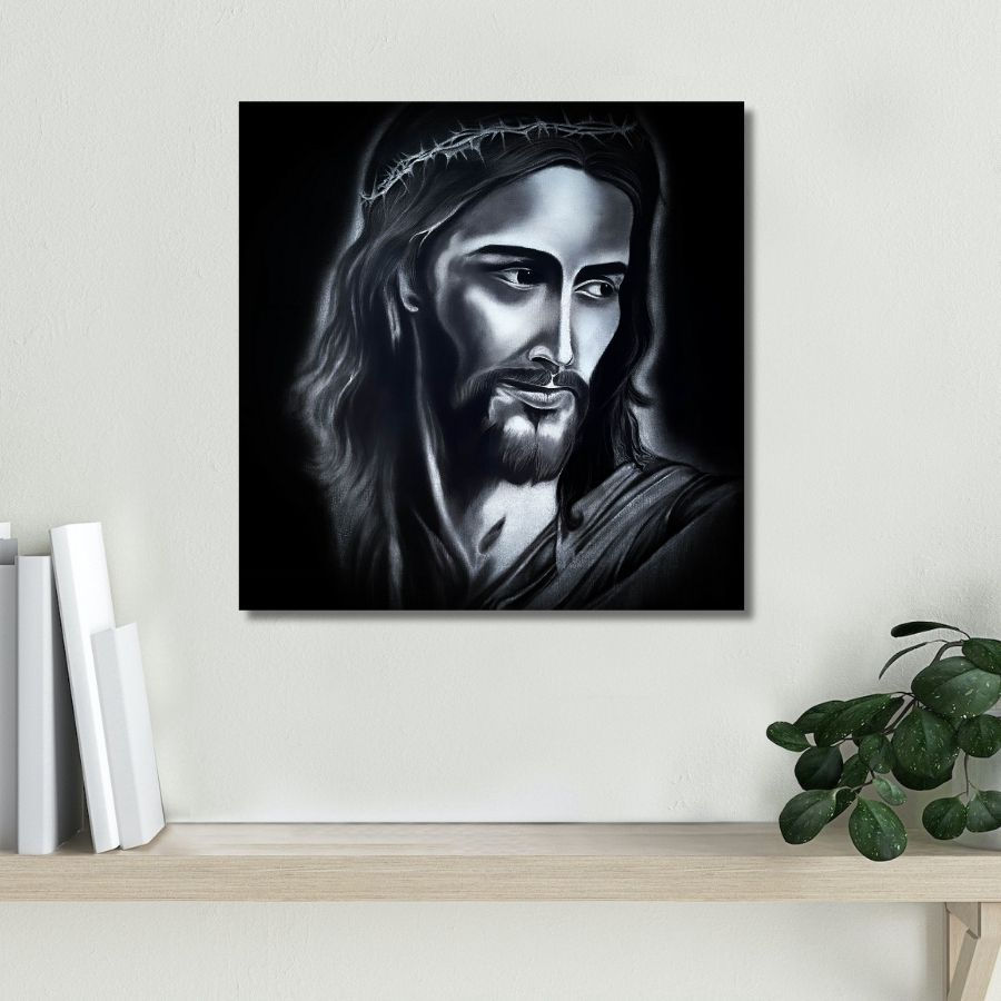 Thumbnail: original Jesus Painting Handmade with frame