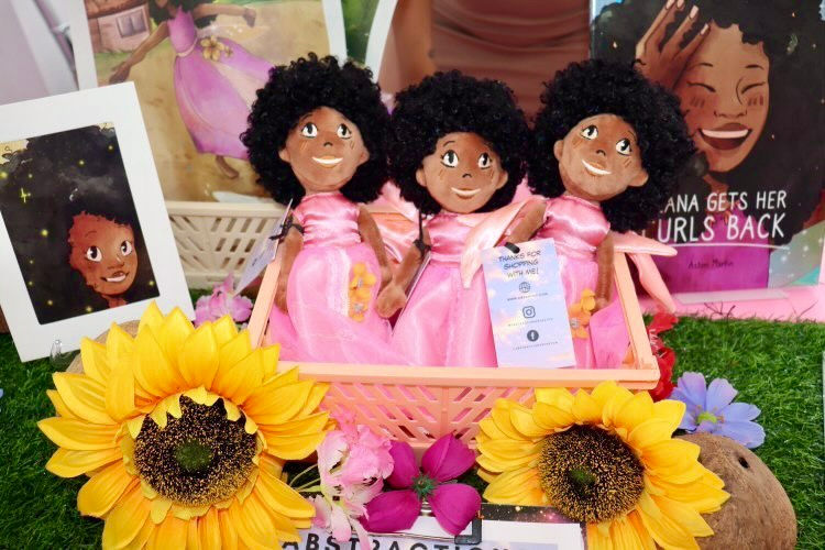 plush fairy doll and flowers