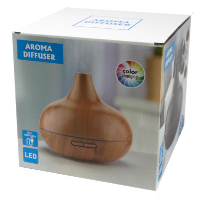 Thumbnail: Santorini Shelll Effect Aromatherapy Diffuser - 400ml / USB / 7Led Light / Timer
