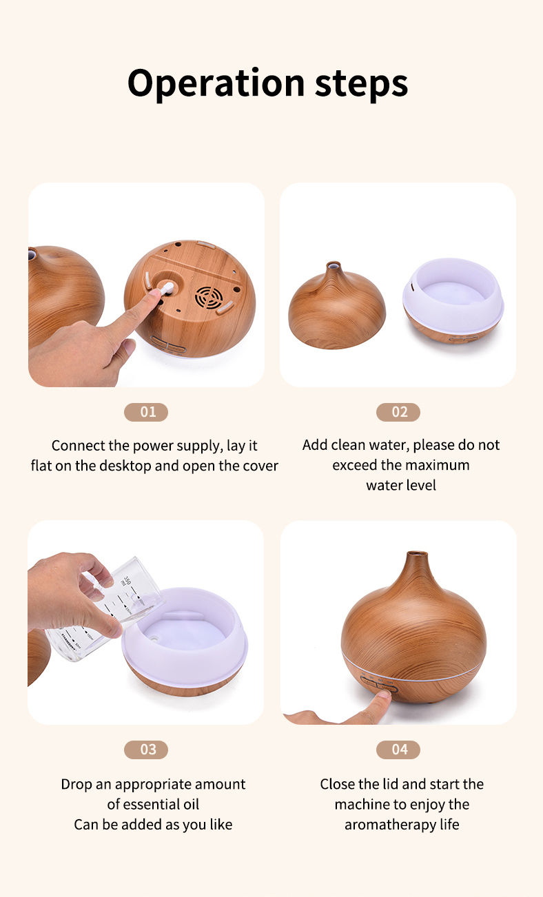 Thumbnail: Classic Fountain Essential Oil Diffuser - USB - 550 ml (with controller)