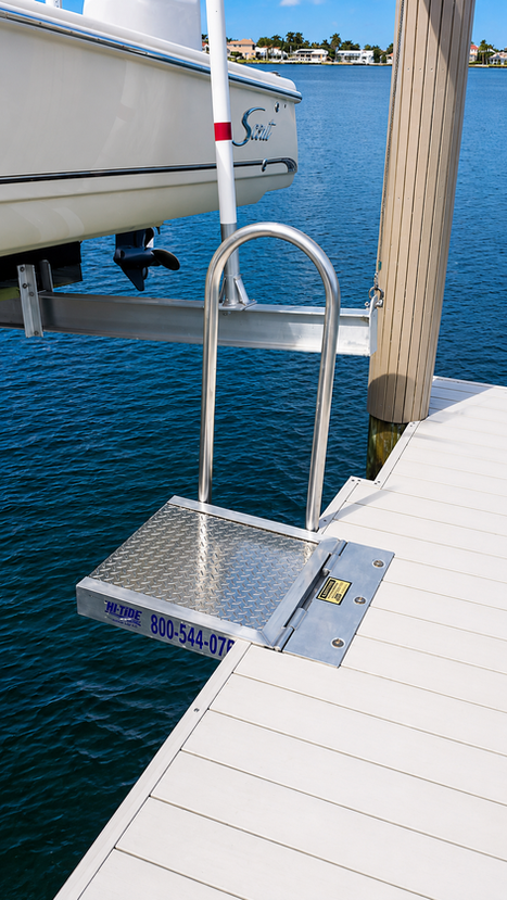 Boarding platform installed by Collier Seawall and Dock LLC.