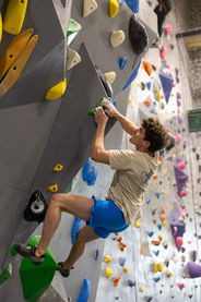 Man bouldering.