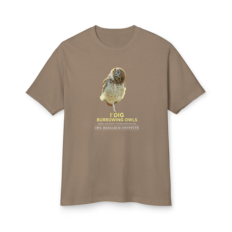 Thumbnail: I Dig Burrowing Owls Unisex Garment-dyed Heavyweight Cotton Tee