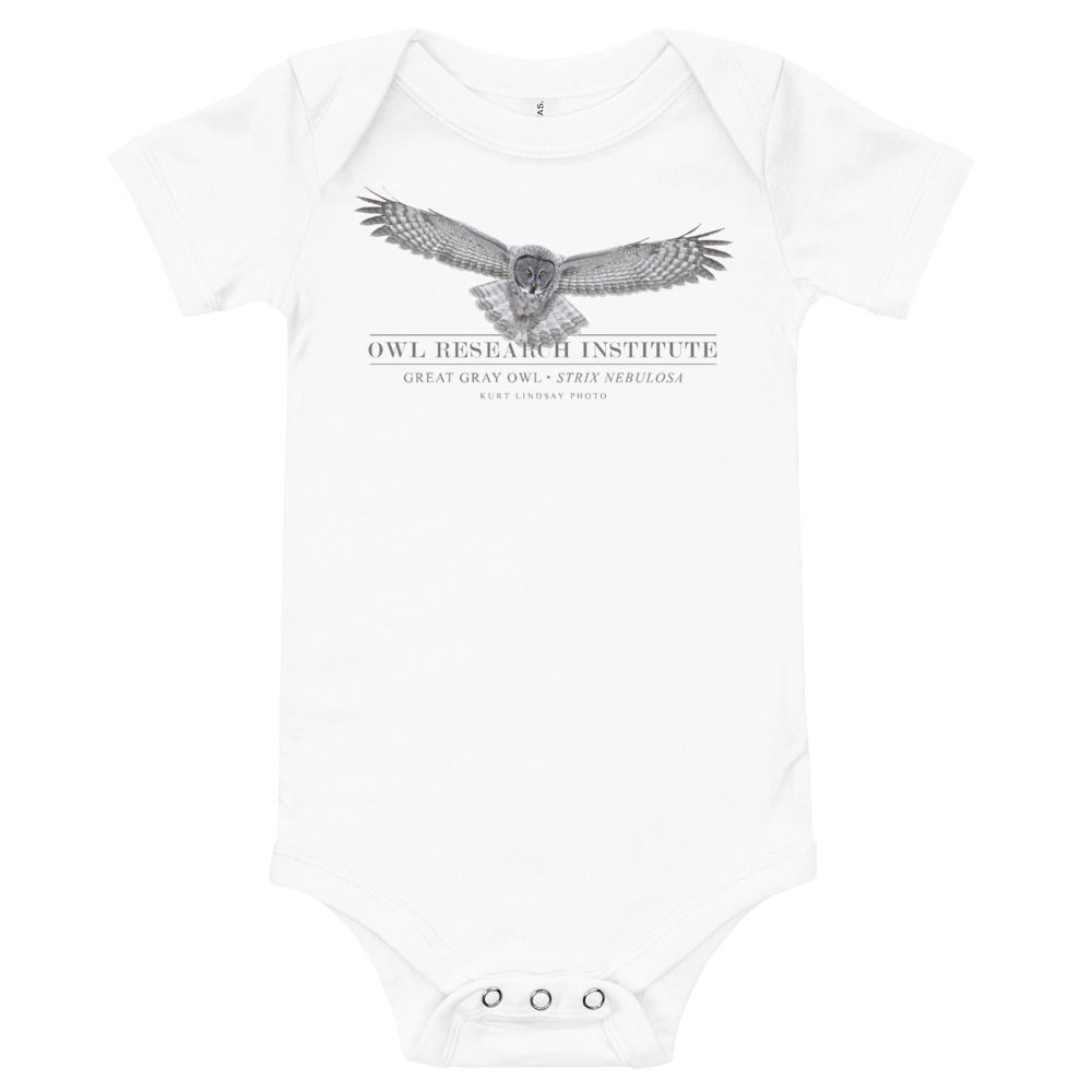 T-Shirt onesie - Great Gray in flight