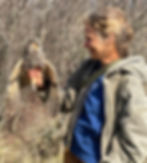 Writer Jennifer Ackerman holds a Long-eared owl.