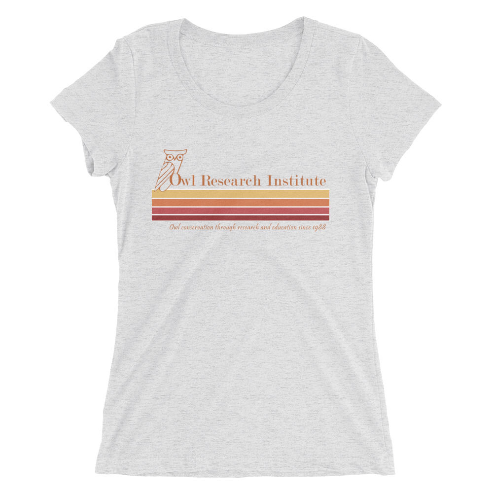 Juniors'/Ladies' short sleeve - retro logo stripe