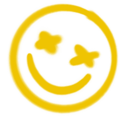 Spray paint smiley face