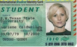 International Student ID ADRIENE CALDWELL