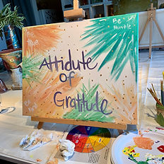 Painting named attitude of gratitude