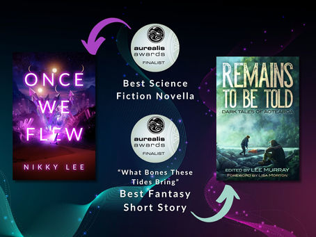 ONCE WE FLEW and "What Bones These Tides Bring" make Aurealis, Shadow and Sir Julius Awards shortlists!