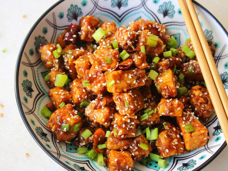 Crispy Sweet & Spicy Garlic Tofu