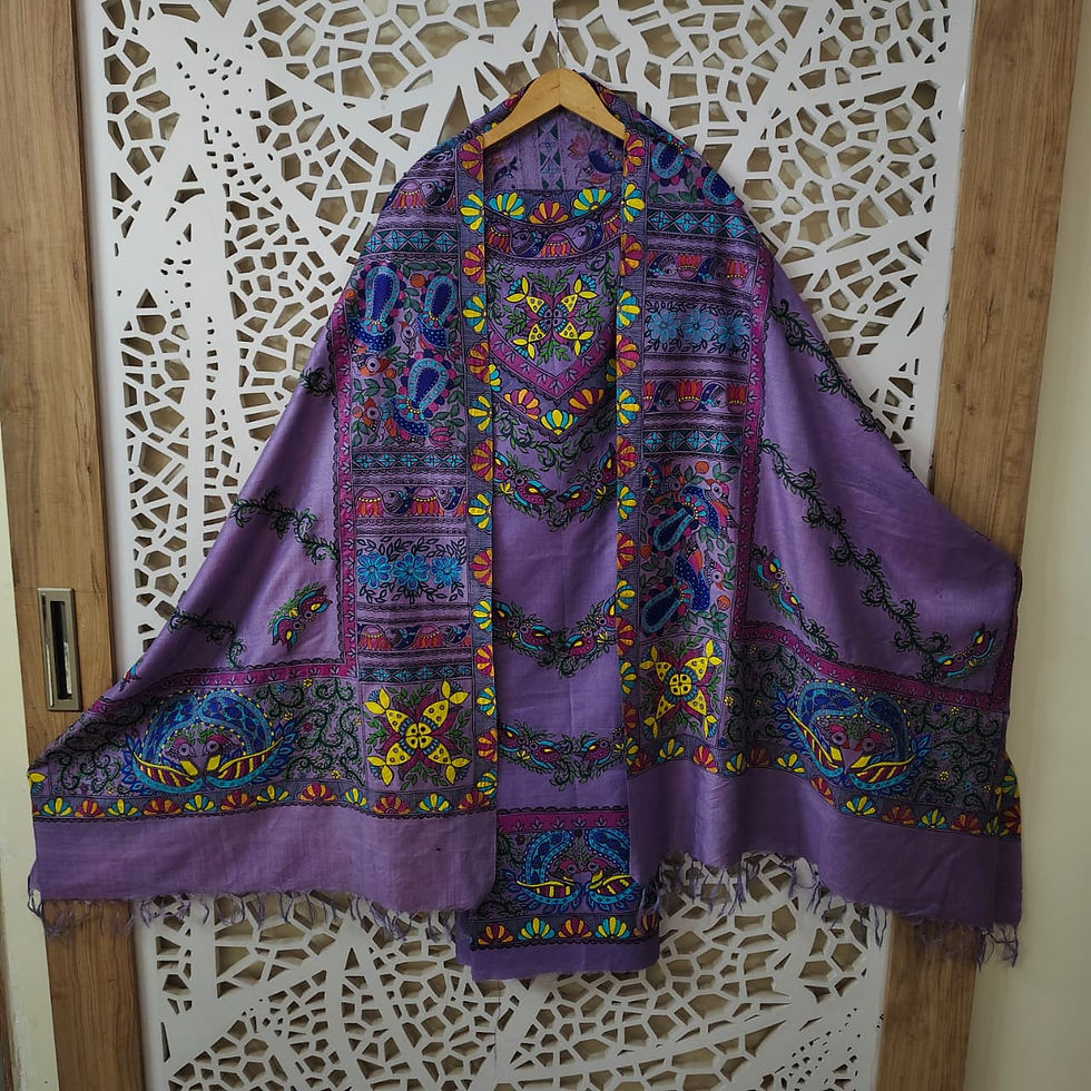 Thumbnail: Purple Colour Silk Suit