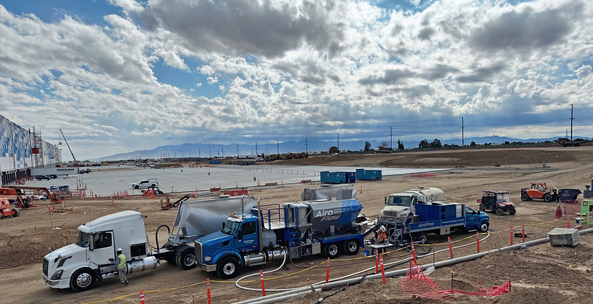 A small footprint to setup the mobile batch plant