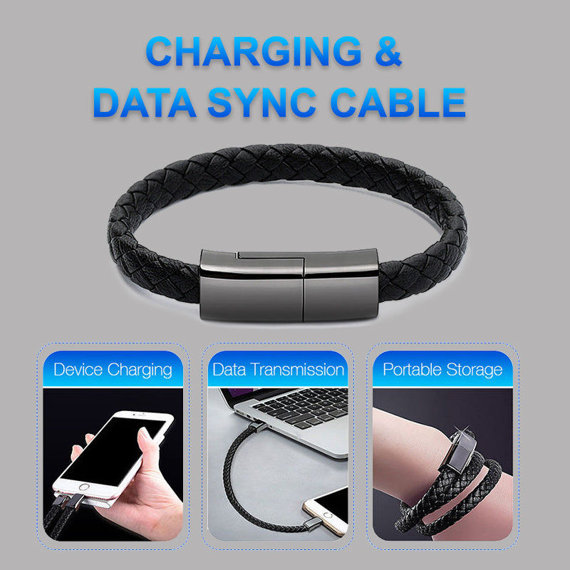 New Bracelet Charger USB Charging Cable Data Charging Cord For IPhone14 13 Max U