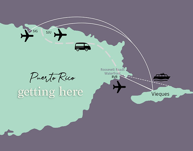 Image showing how to get from main island Puerto Rico to Vieques Island