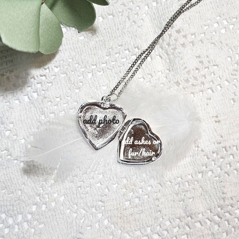 Thumbnail: Heart Locket with 6mm Round Bezel Pendant