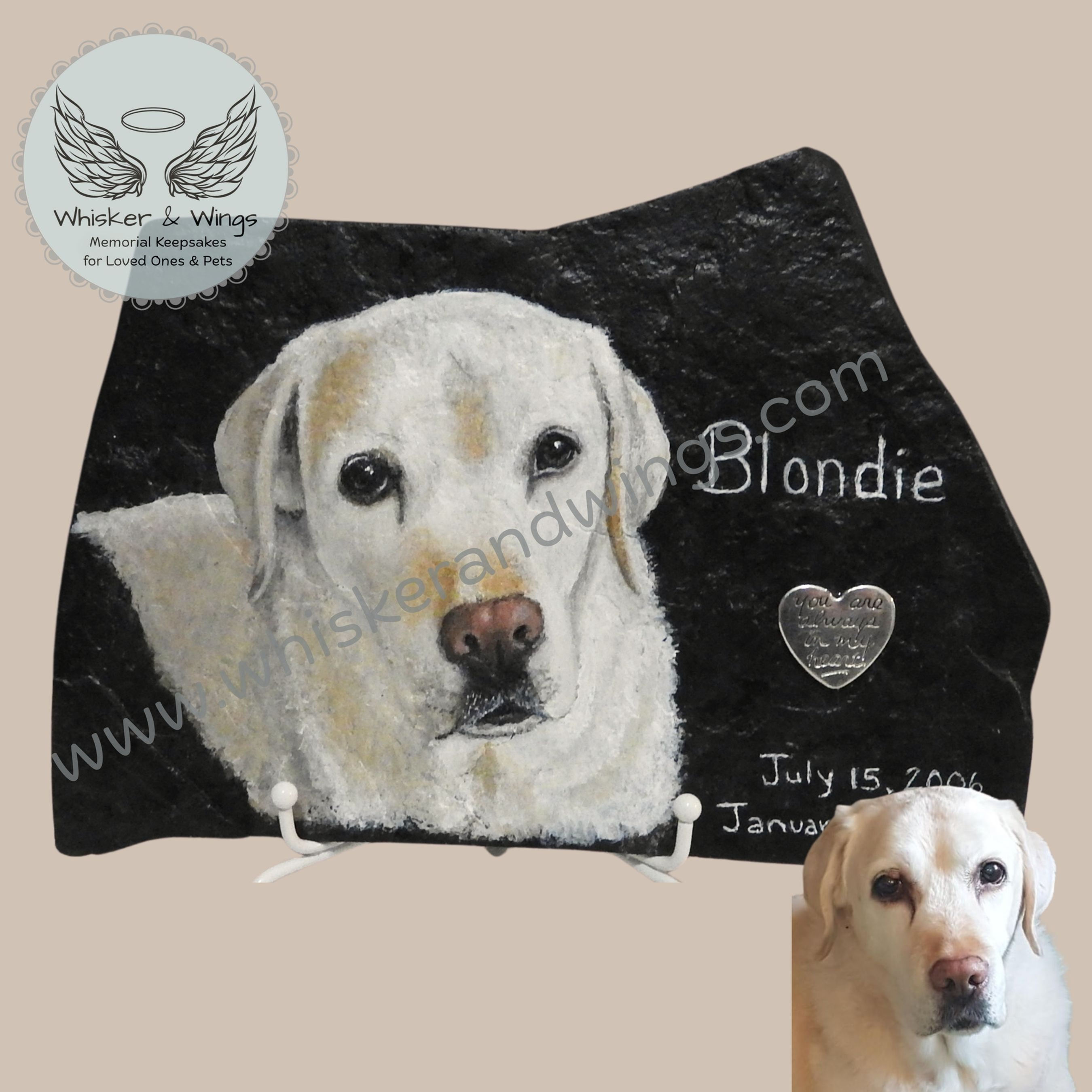 5" to 7" Natural Stone Portrait (small one pet only)