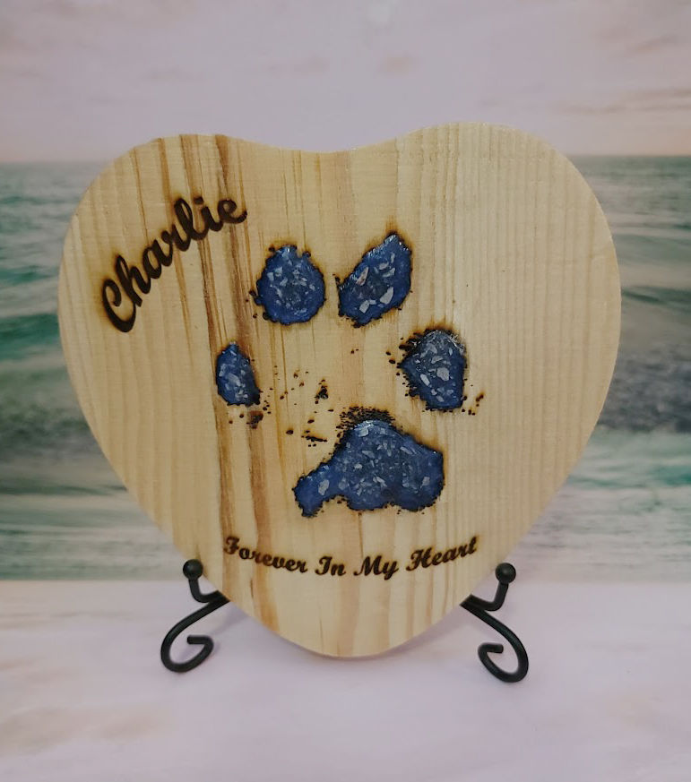 Thumbnail: 5" Wood  Heart Plaque Portrait