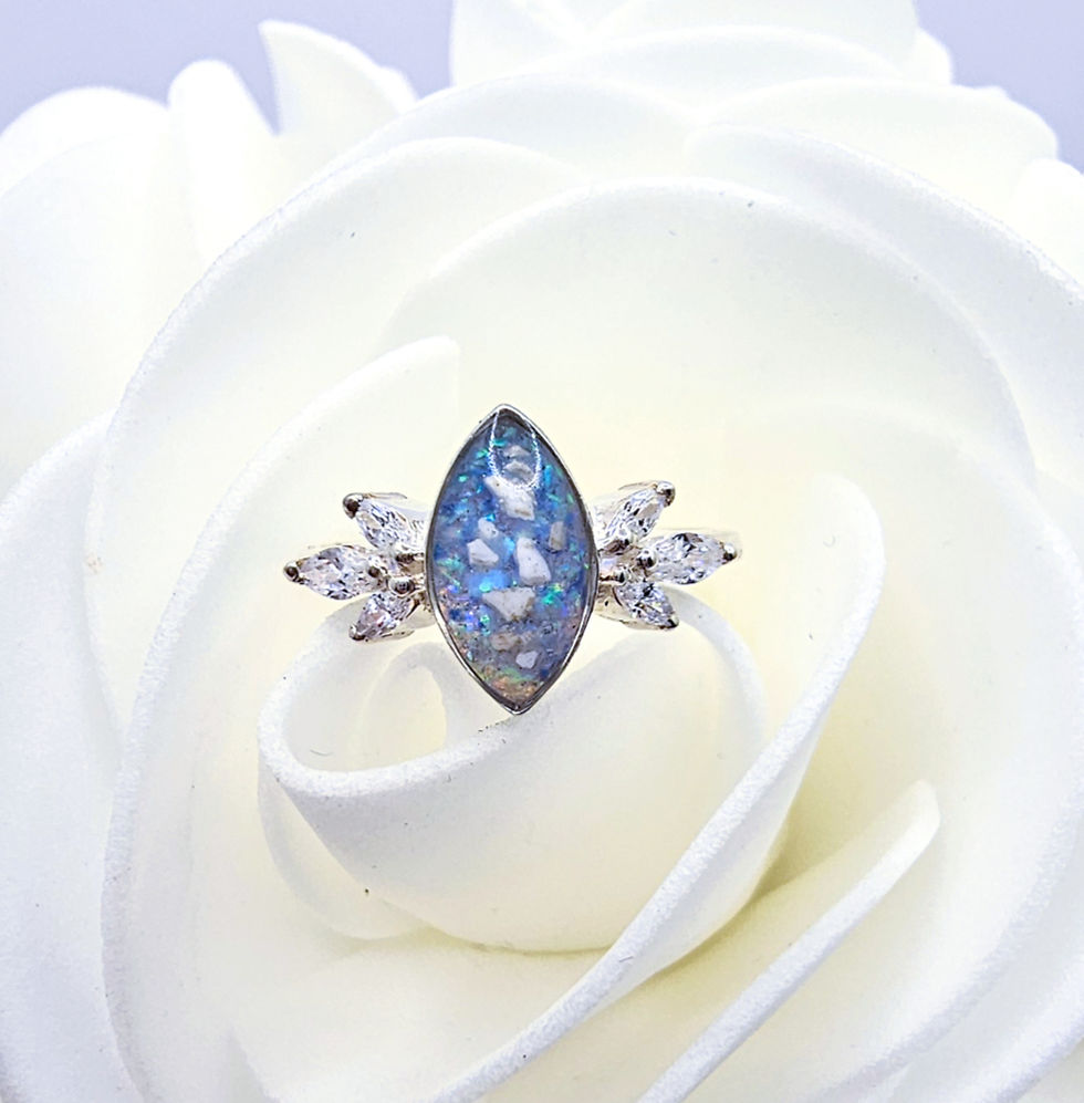 Thumbnail: Marquise Trio Accent Ring - Birthstone optional