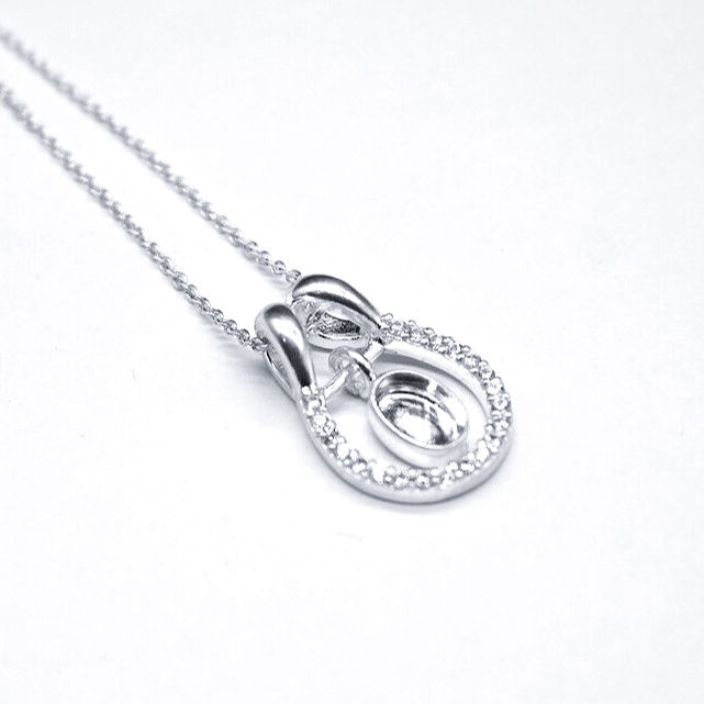Thumbnail: Horseshoe Halo Dangle Pendant