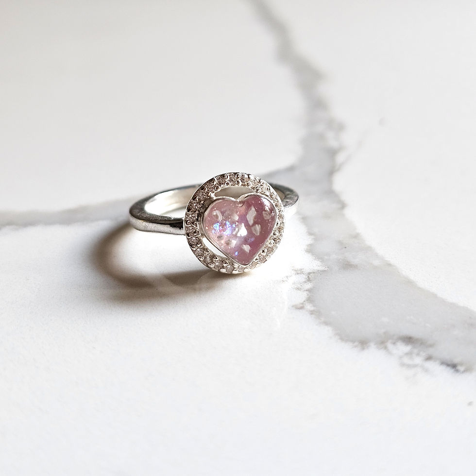 Thumbnail: Heart Halo Ring 8mm