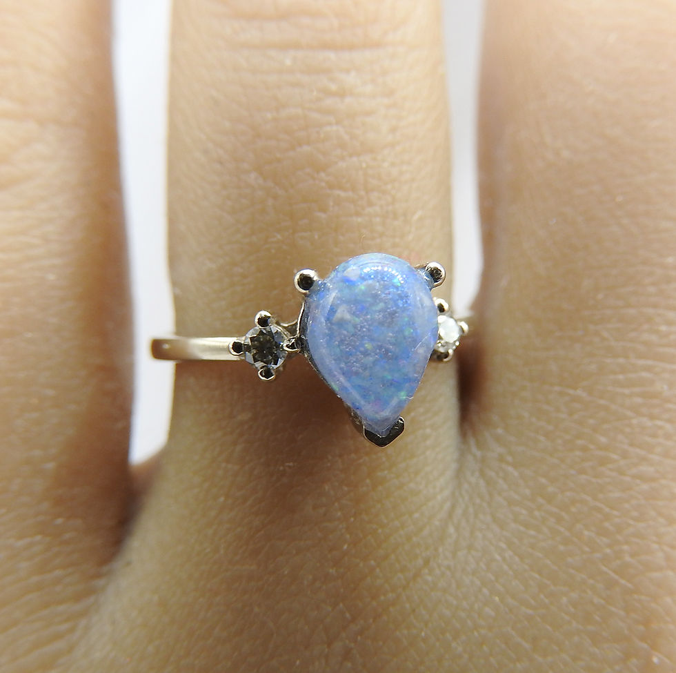 Thumbnail: Dynasty Teardrop Ring 6x7mm stone