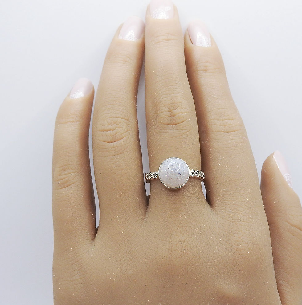 Thumbnail: Forget-Me-Not Round 10mm Ring